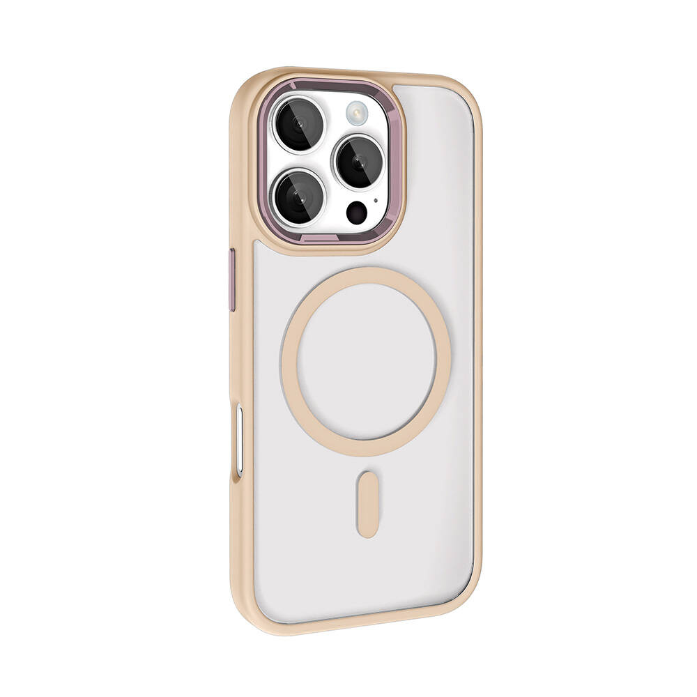 Apple iPhone 16 Pro Kılıf Wireless Şarj Özellikli Zore Krom Magsafe Silikon Kapak - 9