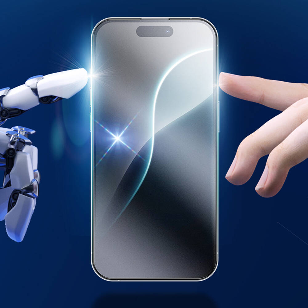 Apple iPhone 15 Plus Uyumlu Benks JoyTouch Mat Oyun Ekran Koruyucu + Kolay Uygulama Aparatı - 4