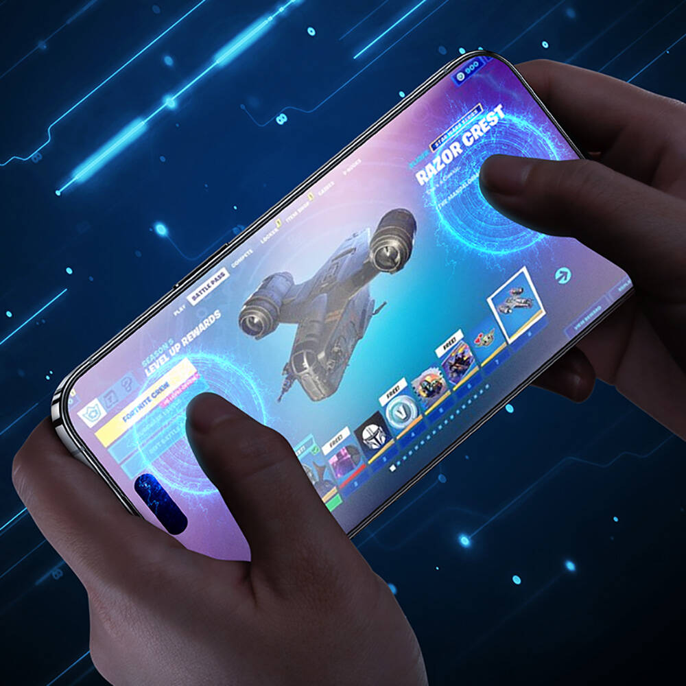 Apple iPhone 15 Plus Uyumlu Benks JoyTouch Mat Oyun Ekran Koruyucu + Kolay Uygulama Aparatı - 7
