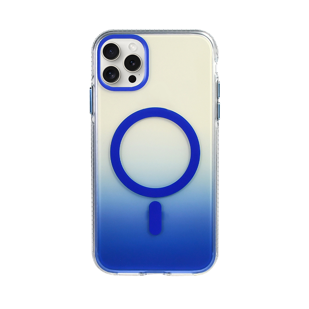 Apple iPhone 15 Pro Max Uyumlu Kılıf M-safe Şarj Özellikli Transparan Renk Geçişli Zore Toros Kapak - 8