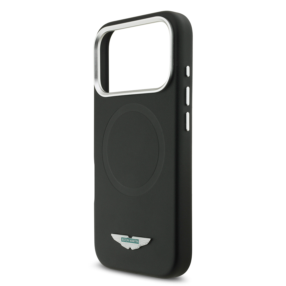 Apple iPhone 17 Pro Uyumlu Kılıf Aston Martin Orjinal Lisanslı M-safe Şarj Özellikli Metal Logolu PU Deri Kapak - 5