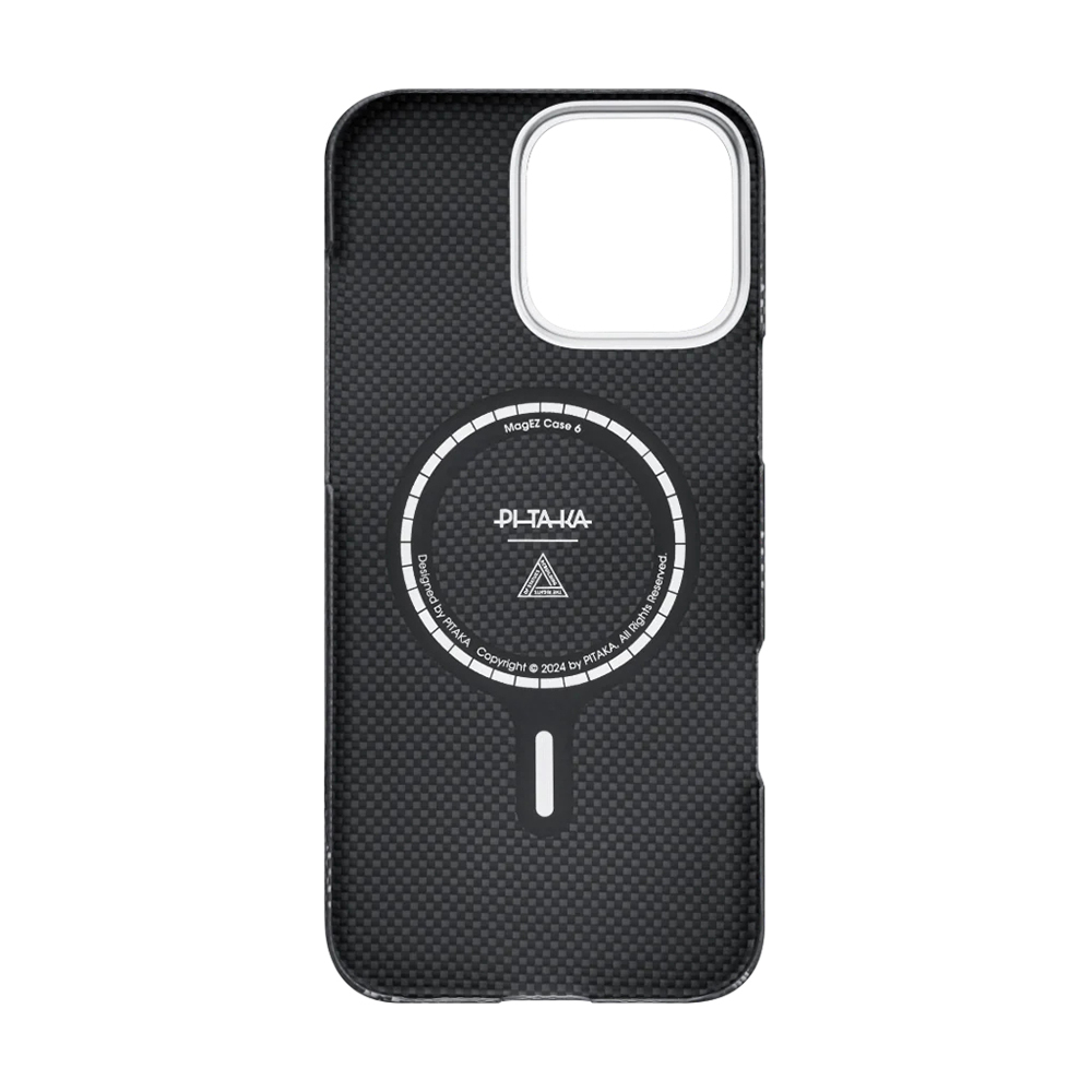 Apple iPhone 16 Pro Max Uyumlu Kılıf M-safe Şarj Özellikli Aramid Fiber Re-TROS Tasarımlı Pitaka Tactile Woven Rebuilding Serisi Kapak - 2