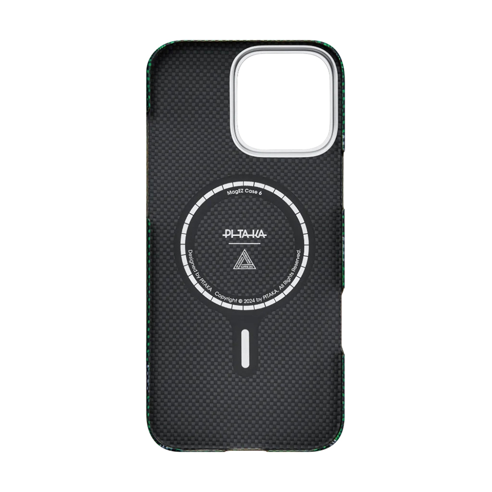 Apple iPhone 16 Pro Max Uyumlu Kılıf M-safe Şarj Özellikli Aramid Fiber Re-TROS Tasarımlı Pitaka Tactile Woven Rebuilding Serisi Kapak - 4