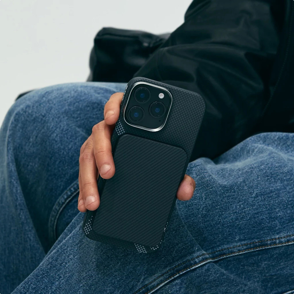 Apple iPhone 16 Pro Max Uyumlu Kılıf M-safe Şarj Özellikli Aramid Fiber Re-TROS Tasarımlı Pitaka Tactile Woven Rebuilding Serisi Kapak - 10