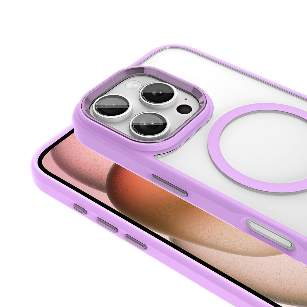 Apple iPhone 16 Pro Max Kılıf Wireless Şarj Özellikli Zore Krom Magsafe Silikon Kapak - 3