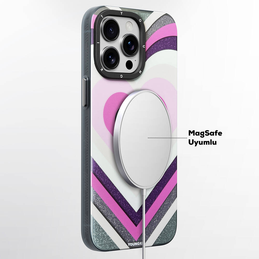 Apple iPhone 15 Pro Uyumlu  Max Kılıf Magsafe Şarj Özellikli YoungKit Star Dazzle Serisi Kapak - 4