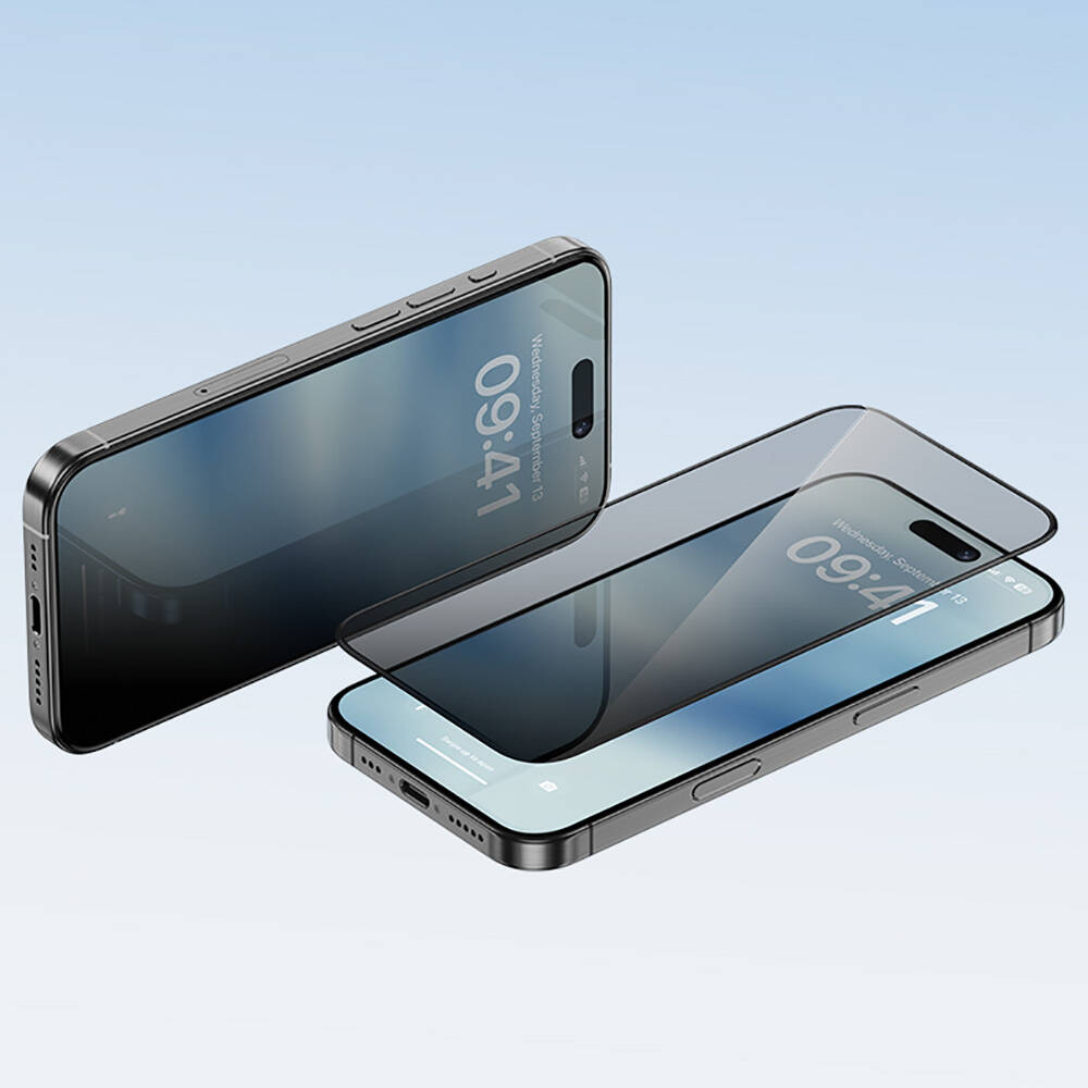 Apple iPhone 16 Pro Benks Ultra Shield 0.3mm Privacy Ekran Koruyucu + Kolay Uygulama Aparatlı - 5