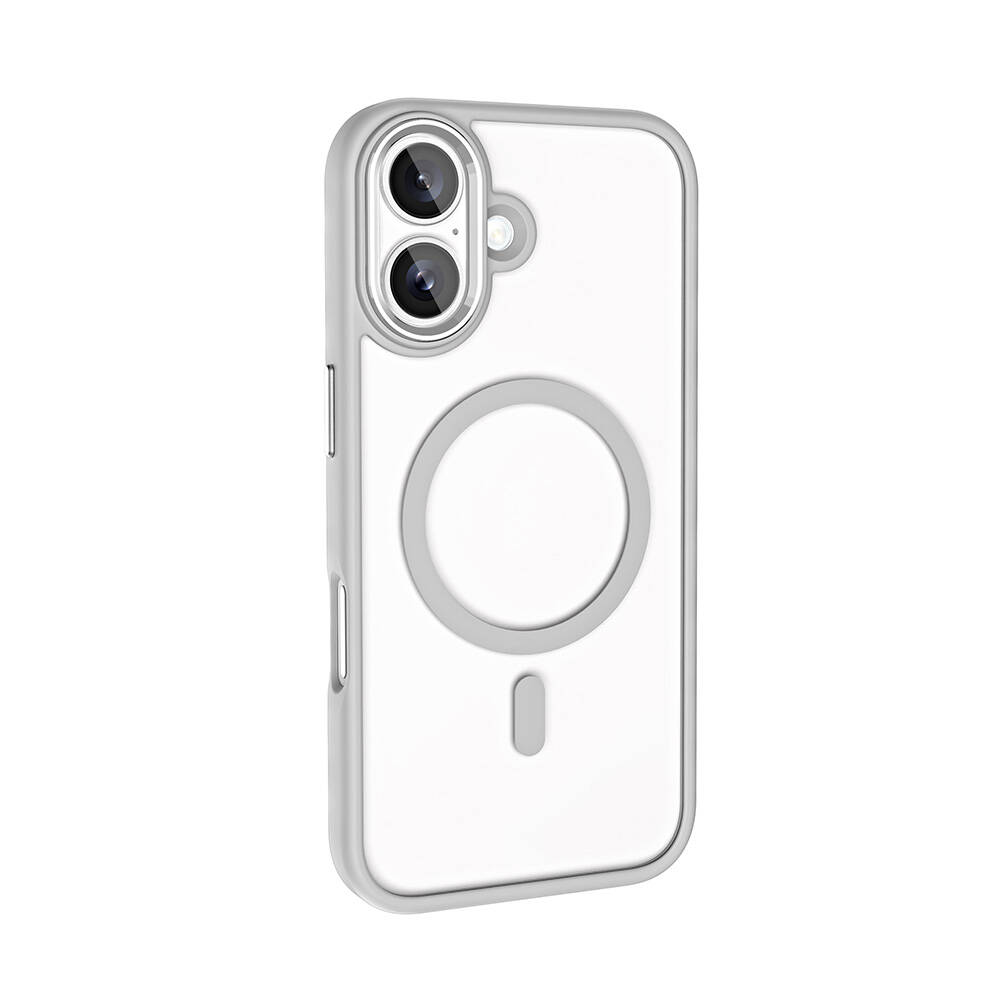Apple iPhone 16 Plus Kılıf Wireless Şarj Özellikli Zore Krom Magsafe Silikon Kapak - 3
