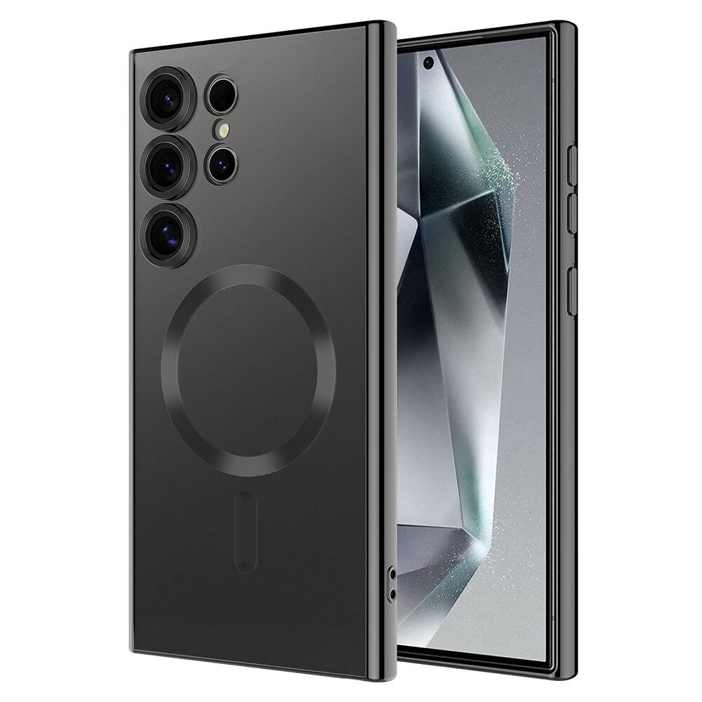Samsung Galaxy S24 Ultra Uyumlu Kılıf Kamera Korumalı M-safe Wireless Şarj Özellikli Zore Demre Kapak - 2