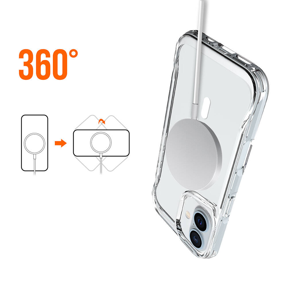 Apple iPhone 16 Plus Kılıf Zore Magsafe Şarj Özellikli T-Max Magsafe Kapak - 8