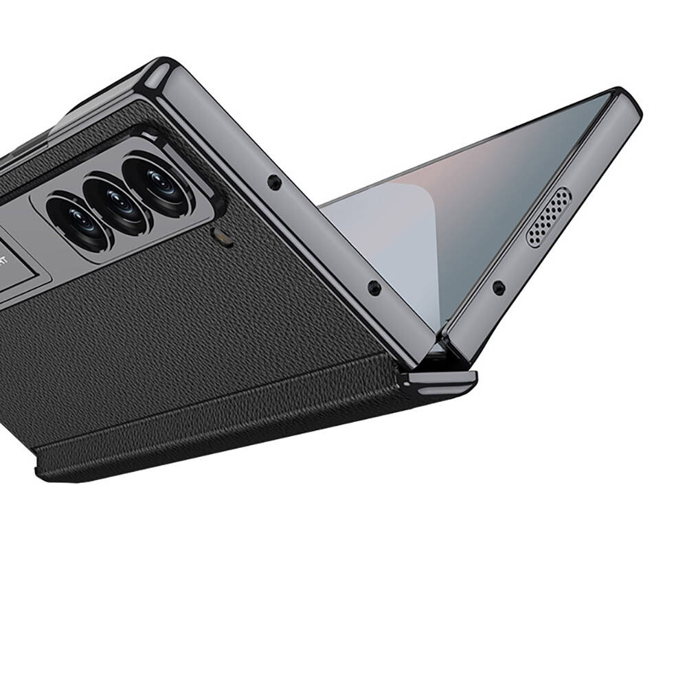 ​Samsung Galaxy Z Fold 6 Uyumlu Kılıf Deri Standlı Zore Kıpta Premium Kılıf - 2