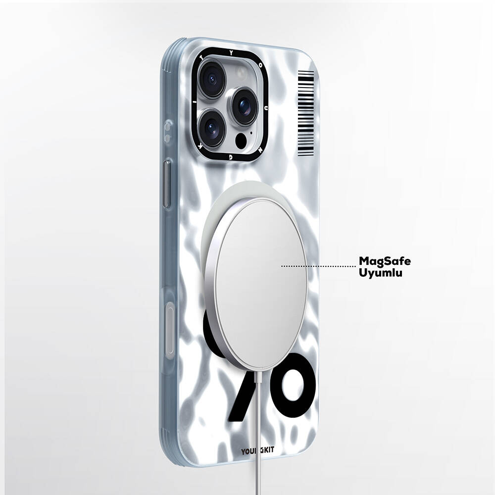 Apple iPhone 16 Pro Max Uyumlu Kılıf Magsafe Şarj Özellikli Youngkit Mathematical Serisi Kapak - 4