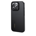Apple iPhone 16 Pro Max Uyumlu Kılıf Karbon Fiber M-safe Şarj Özellikli Kamera Kontrol Butonlu Benks Hybrid ArmorPro Montage Kevlar Kapak - 2