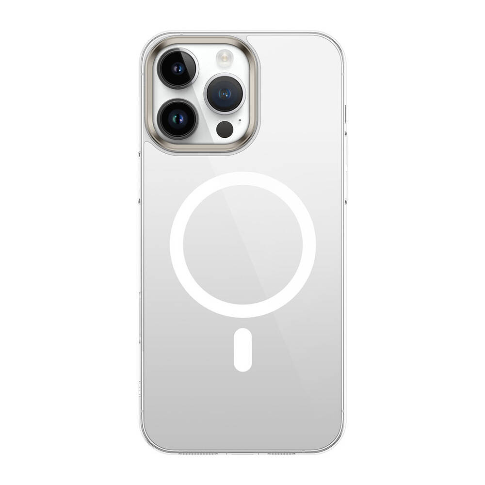 Apple iPhone 16 Pro Uyumlu Kılıf Magsafe Şarj Özellikli Şeffaf Cam Arka Yüzey Zore G-Glass Kapak - 1