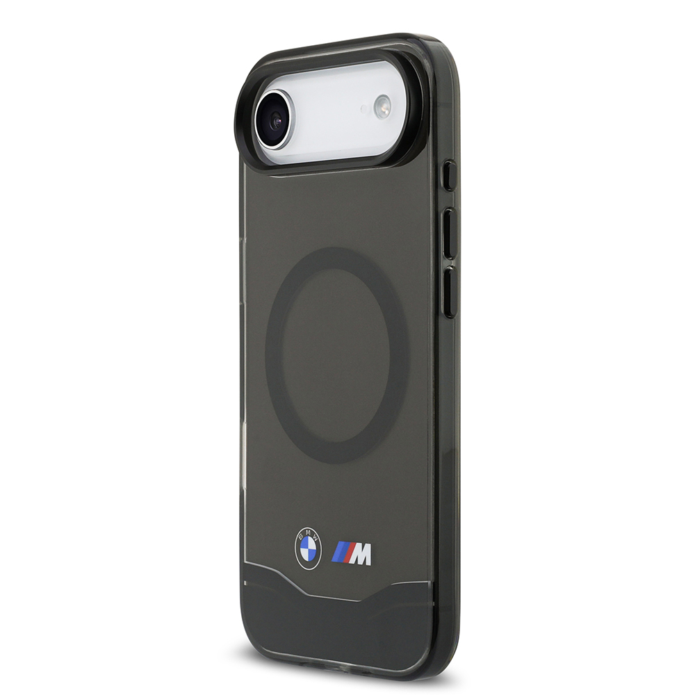 Apple iPhone 17 Air Uyumlu Kılıf BMW Orjinal Lisanslı M-safe Şarj Özellikli Metal Buton Tasarımlı Tranparan M Dizayn Kapak - 1