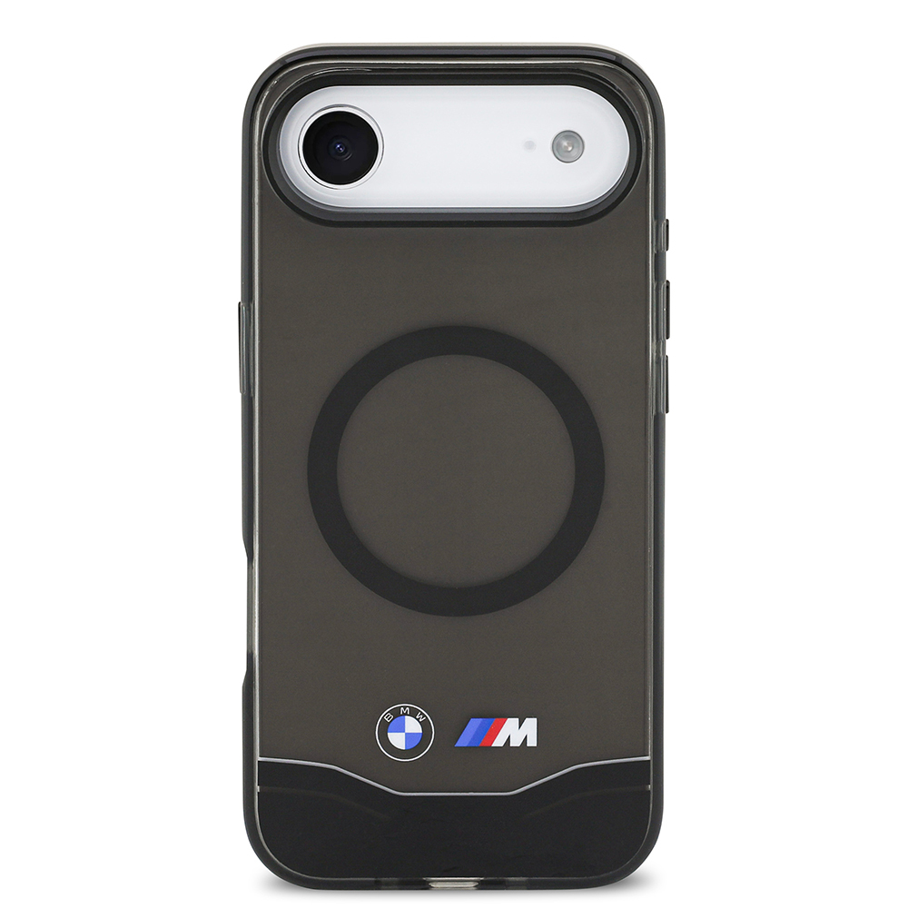 Apple iPhone 17 Air Uyumlu Kılıf BMW Orjinal Lisanslı M-safe Şarj Özellikli Metal Buton Tasarımlı Tranparan M Dizayn Kapak - 2
