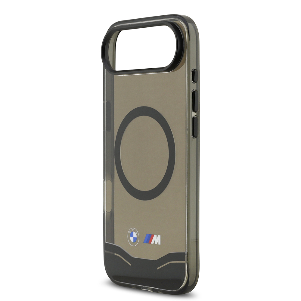 Apple iPhone 17 Air Uyumlu Kılıf BMW Orjinal Lisanslı M-safe Şarj Özellikli Metal Buton Tasarımlı Tranparan M Dizayn Kapak - 5