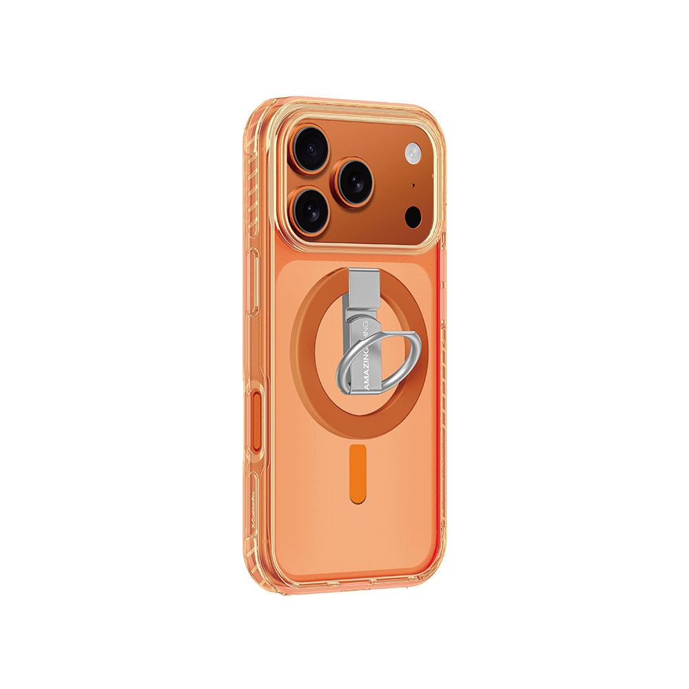 Apple iPhone 17 Pro Max Uyumlu Kılıf M-safe Şarj Özellikli Yüzük Standlı Amazingthing Titan Pro Serisi Kapak - 17