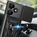 Xiaomi Poco F6 Uyumlu Kılıf Magnetik Standlı Kamera Korumalı Zore Sürgülü Vega Kapak - 3