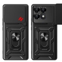 Xiaomi Poco F6 Pro Uyumlu Kılıf Magnetik Standlı Kamera Korumalı Zore Sürgülü Vega Kapak - 3