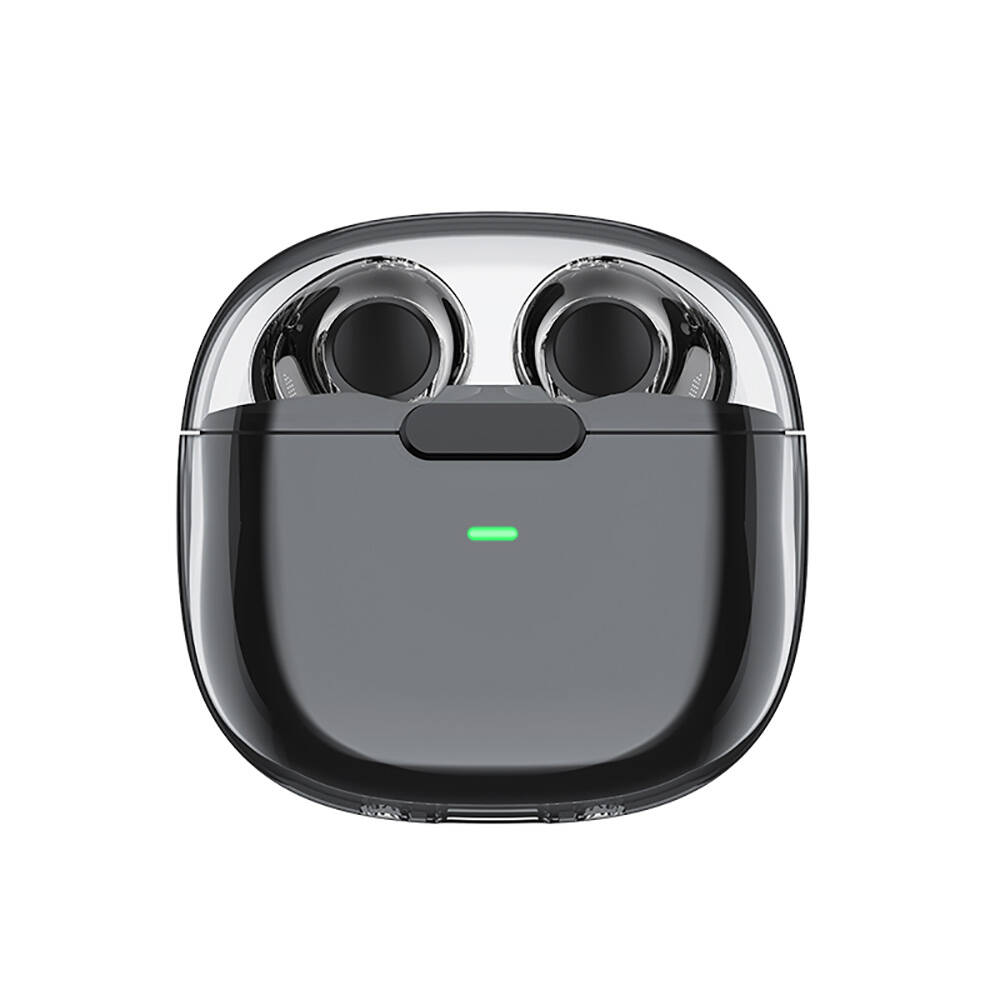 Recci REP-W50 Şeffaf Tasarım Hi-Fi Ses Kaliteli Bluetooth v.5.3 Amber Serisi Kulak İçi Kulaklık - 1