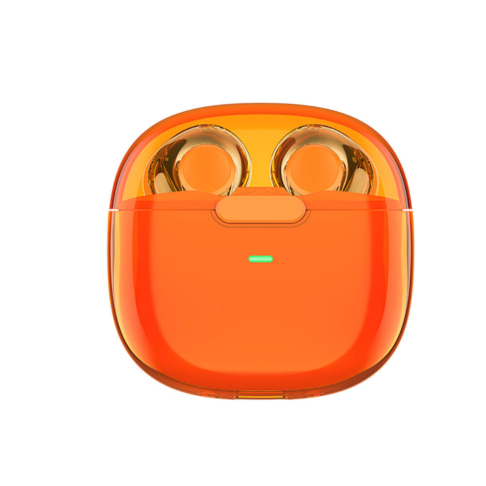 Recci REP-W50 Şeffaf Tasarım Hi-Fi Ses Kaliteli Bluetooth v.5.3 Amber Serisi Kulak İçi Kulaklık - 3