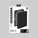 Apple iPad Pro 11 2024 Uyumlu Kılıf SkinArma Kabartma Baskı Tasarımlı 360 Tam Koruma Arkası Şeffaf Standlı Gamma Kılıf - 9