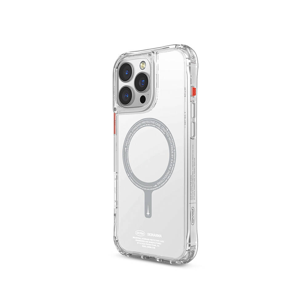 Apple iPhone 16 Pro Uyumlu Kılıf SkinArma Şeffaf Airbag Tasarımlı Magsafe Şarj Özellikli Saido Kapak - 2