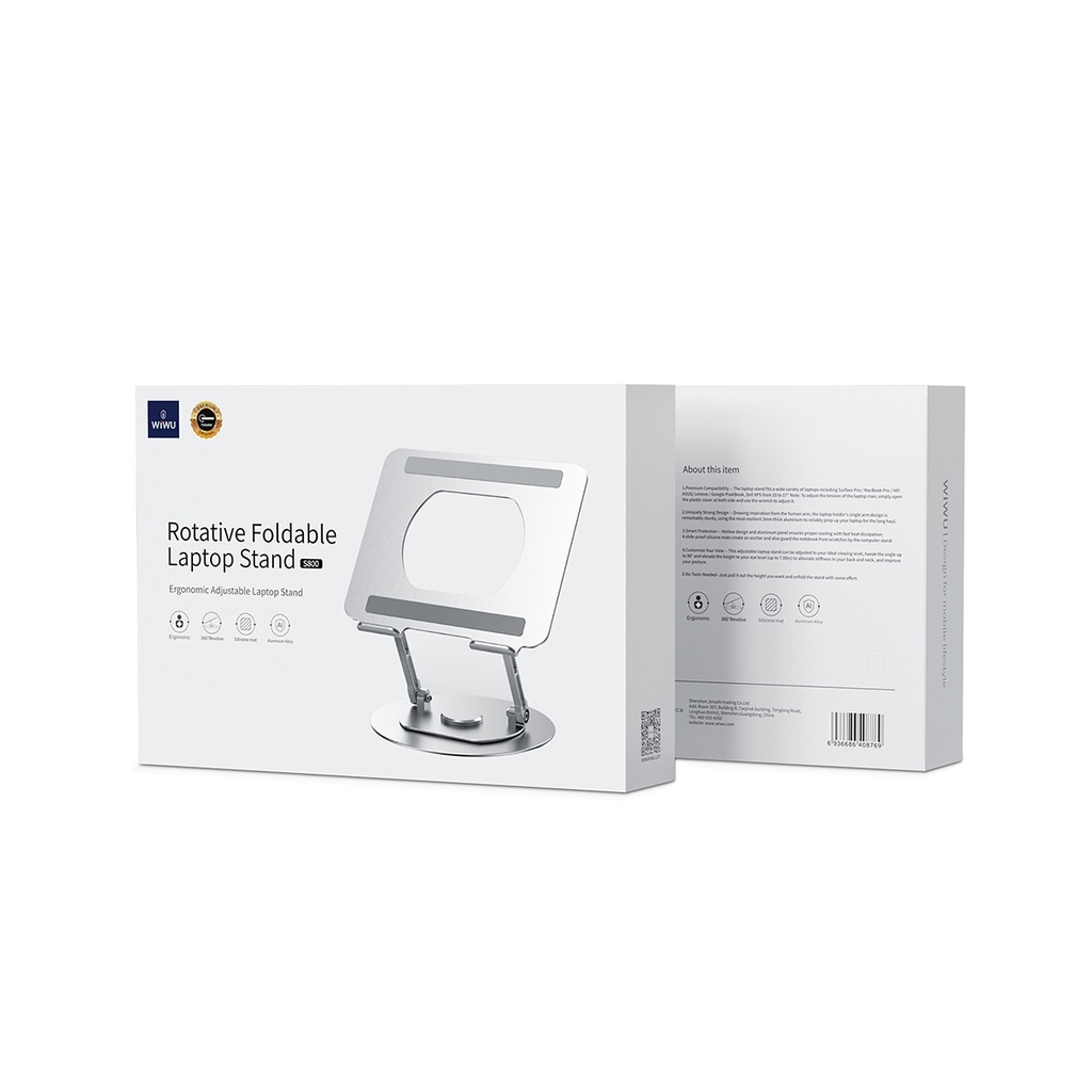 Wiwu S800 New Dönebilen Katlanabilir Laptop Standı - 9
