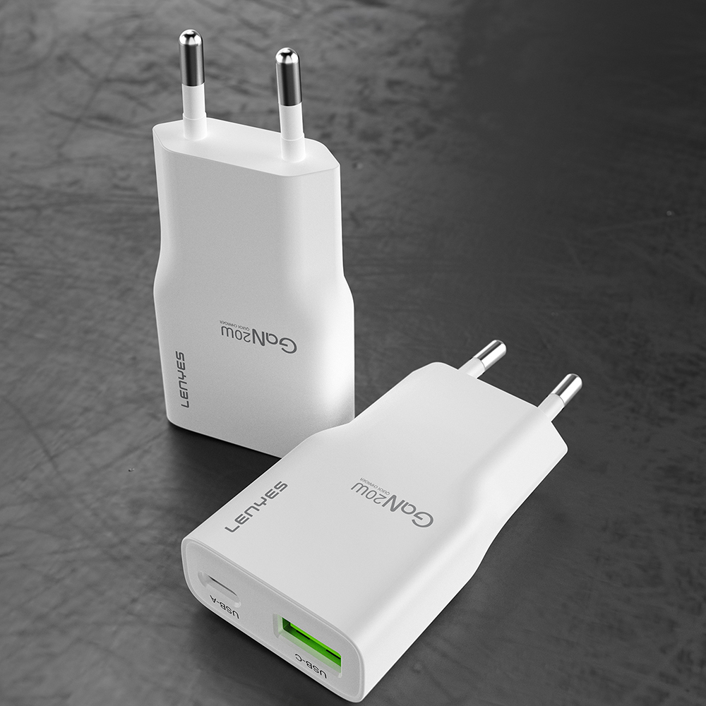 Lenyes LCH11 Serisi Type-C to Lightning GaN Teknolojili PD Hızlı Şarj Özellikli Kablolu Şarj Seti 20W - 1