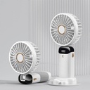 Zore N15 Dijital LED Göstergeli Katlanabilir Askılıklı Portatif Mini Vantilatör Soğutucu El Fanı - 2