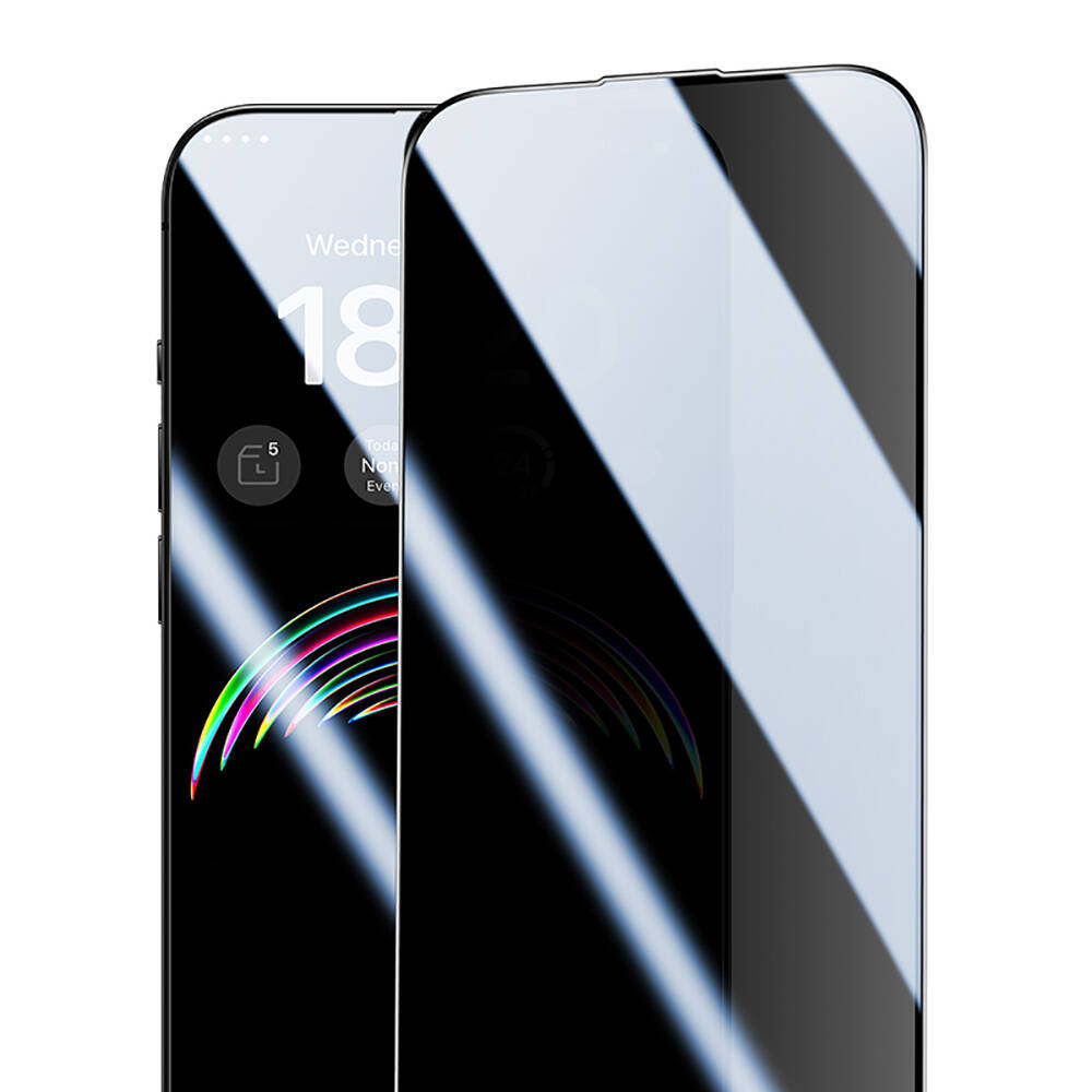 Apple iPhone 14 Pro Uyumlu Hidrofobik Ve Oleofobik Özellikli Benks Privacy Air Shield 0.4mm Ekran Koruyucu 10'lu Paket - 6