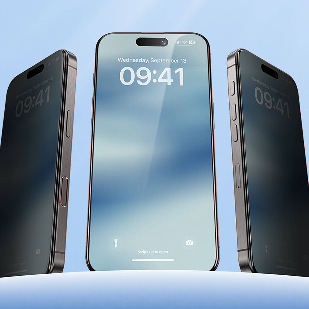 Apple iPhone 14 Pro Uyumlu Hidrofobik Ve Oleofobik Özellikli Benks Privacy Air Shield 0.4mm Ekran Koruyucu 10'lu Paket - 7