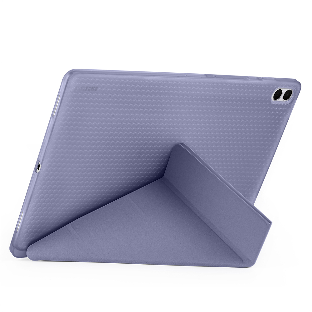 Samsung Galaxy Tab S11 Ultra Uyumlu Kılıf Zore Tri Folding Kalem Bölmeli Standlı Kılıf - 3