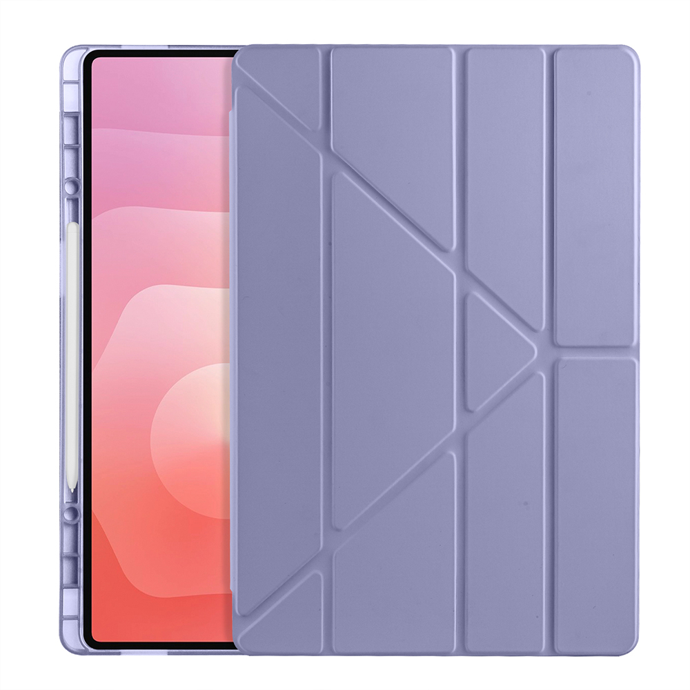 Samsung Galaxy Tab S11 Ultra Uyumlu Kılıf Zore Tri Folding Kalem Bölmeli Standlı Kılıf - 25