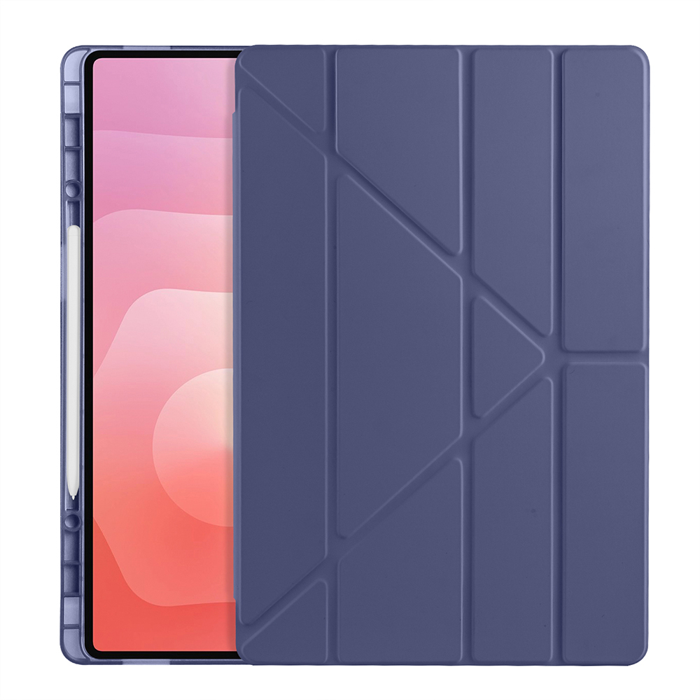 Samsung Galaxy Tab S11 Ultra Uyumlu Kılıf Zore Tri Folding Kalem Bölmeli Standlı Kılıf - 28