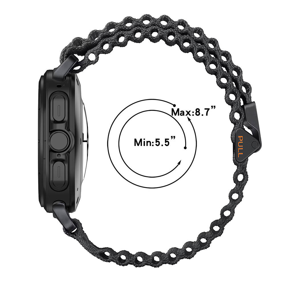 ​​Samsung Galaxy Watch Ultra 47mm Uyumlu Zore KRD-120 Naylon Kumaş Hasır Örgülü Kordon - 1