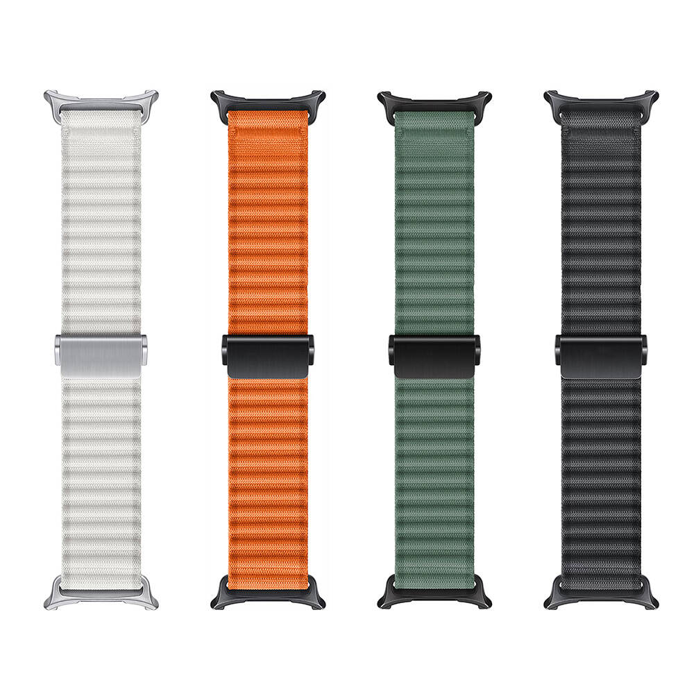 ​​Samsung Galaxy Watch Ultra 47mm Uyumlu Zore KRD-120 Naylon Kumaş Hasır Örgülü Kordon - 7
