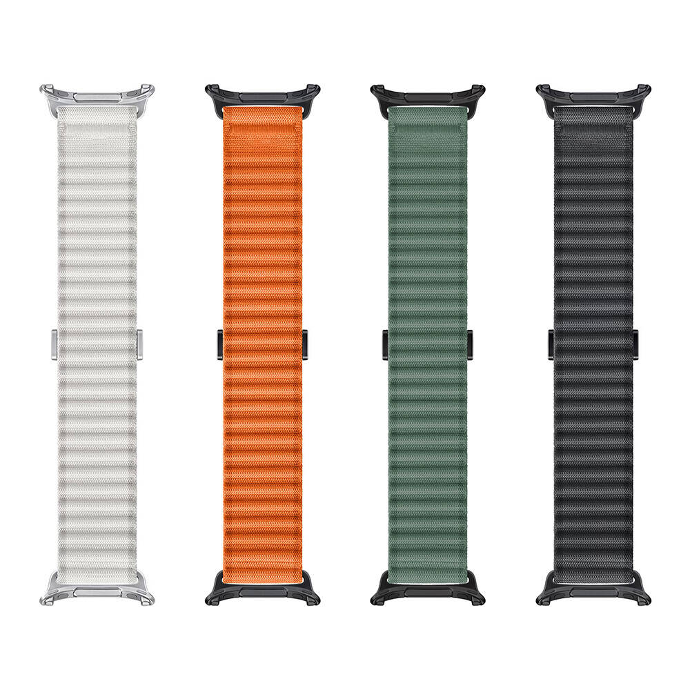​​Samsung Galaxy Watch Ultra 47mm Uyumlu Zore KRD-120 Naylon Kumaş Hasır Örgülü Kordon - 8