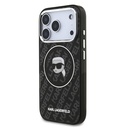 Apple iPhone 17 Pro Uyumlu Kılıf Karl Lagerfeld Orjinal Lisanslı IML Baskılı KL Heads Kapak - 1