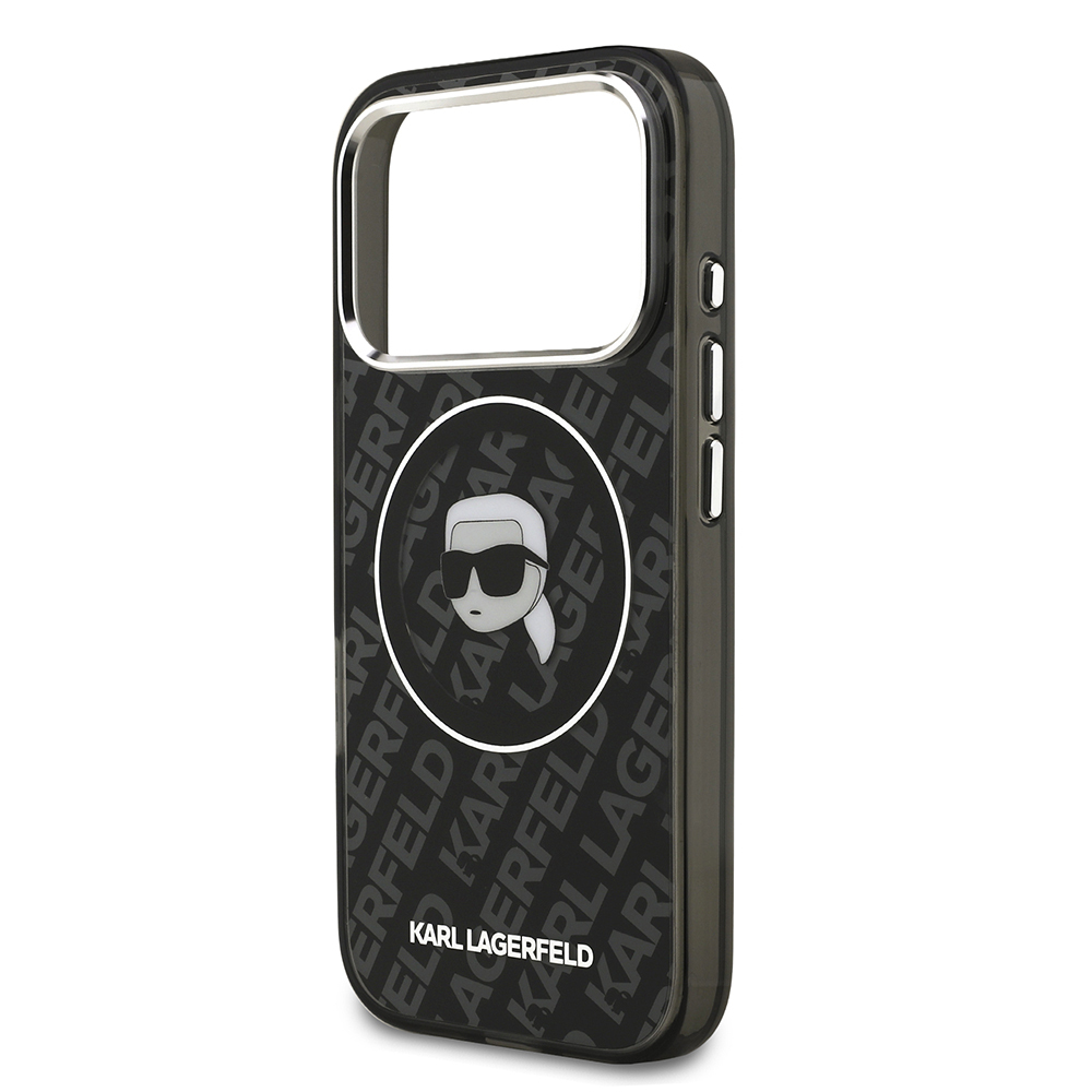 Apple iPhone 17 Pro Uyumlu Kılıf Karl Lagerfeld Orjinal Lisanslı IML Baskılı KL Heads Kapak - 5