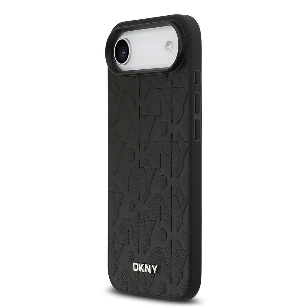 Apple iPhone 17 Air Uyumlu Kılıf DKNY Orjinal Lisanslı M-safe Şarj Özellikli 3D Yazılı Grid Pattern Kapak - 1