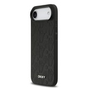 Apple iPhone 17 Air Uyumlu Kılıf DKNY Orjinal Lisanslı M-safe Şarj Özellikli 3D Yazılı Grid Pattern Kapak - 1