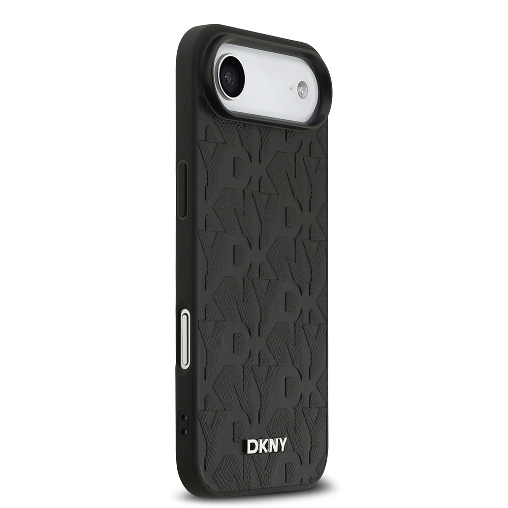 Apple iPhone 17 Air Uyumlu Kılıf DKNY Orjinal Lisanslı M-safe Şarj Özellikli 3D Yazılı Grid Pattern Kapak - 3
