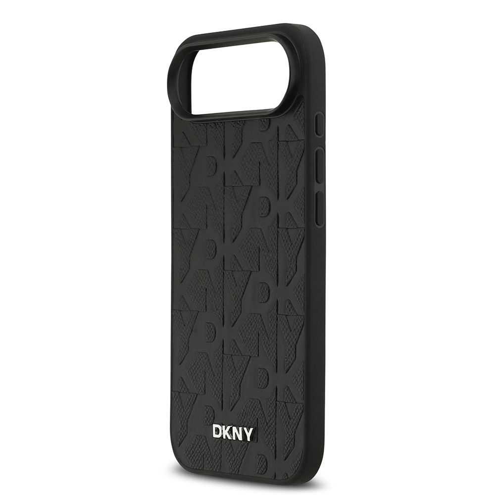 Apple iPhone 17 Air Uyumlu Kılıf DKNY Orjinal Lisanslı M-safe Şarj Özellikli 3D Yazılı Grid Pattern Kapak - 5