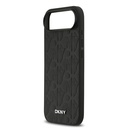Apple iPhone 17 Air Uyumlu Kılıf DKNY Orjinal Lisanslı M-safe Şarj Özellikli 3D Yazılı Grid Pattern Kapak - 5
