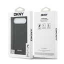 Apple iPhone 17 Air Uyumlu Kılıf DKNY Orjinal Lisanslı M-safe Şarj Özellikli 3D Yazılı Grid Pattern Kapak - 7