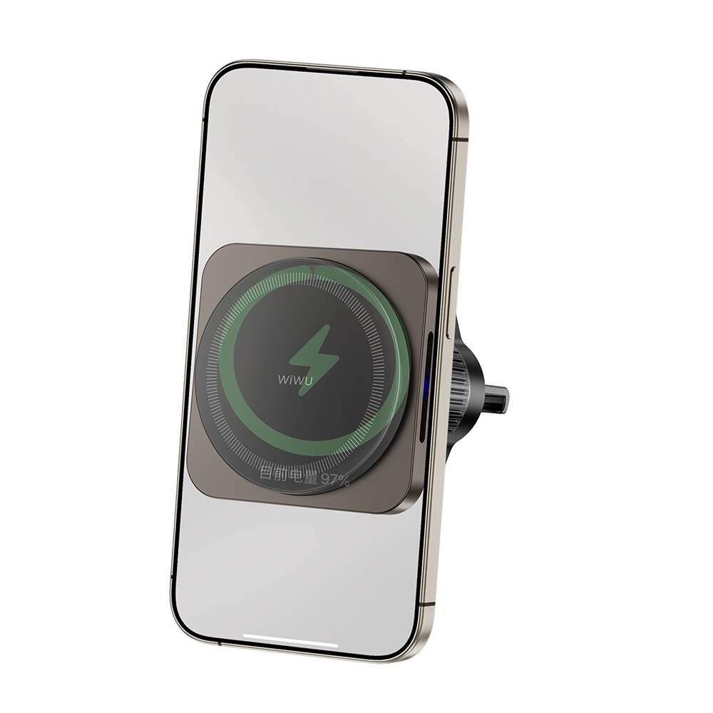 Wiwu CH-318 Magneto Serisi Magsafe Şarj Özellikli Havalandırma Tasarım Araç Telefon Tutucu - 3