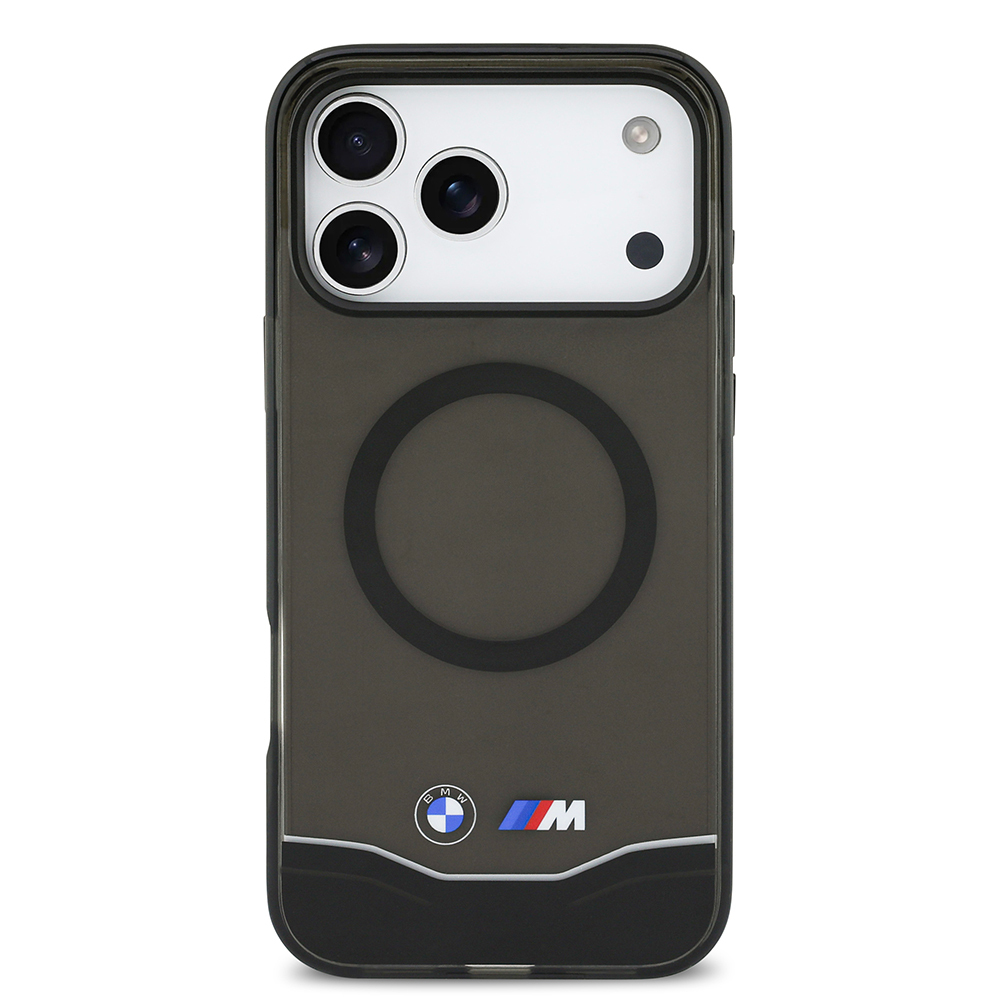 Apple iPhone 17 Pro Max Uyumlu Kılıf BMW Orjinal Lisanslı M-safe Şarj Özellikli Metal Buton Tasarımlı Tranparan M Dizayn Kapak - 2