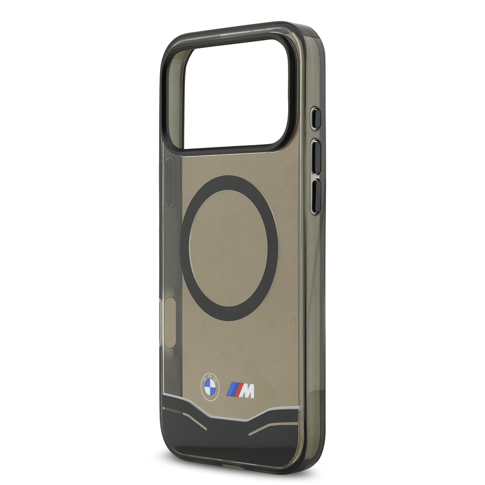 Apple iPhone 17 Pro Max Uyumlu Kılıf BMW Orjinal Lisanslı M-safe Şarj Özellikli Metal Buton Tasarımlı Tranparan M Dizayn Kapak - 5